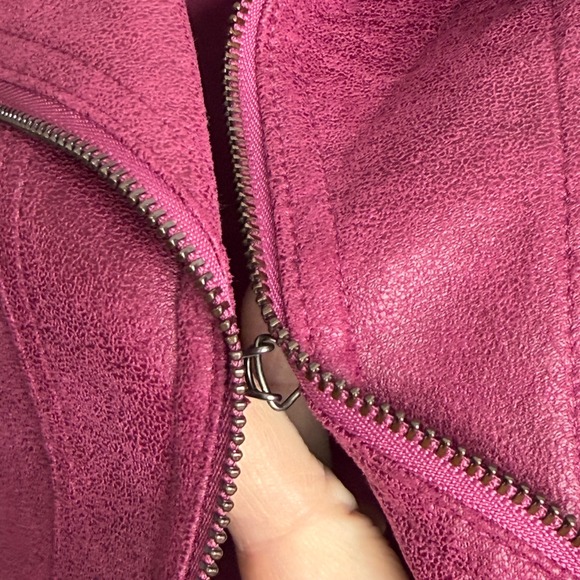 Joseph Ribkoff Vineyard Leatherette Jacket Womens M 223914 Moto Edgy Studded - Picture 4 of 10